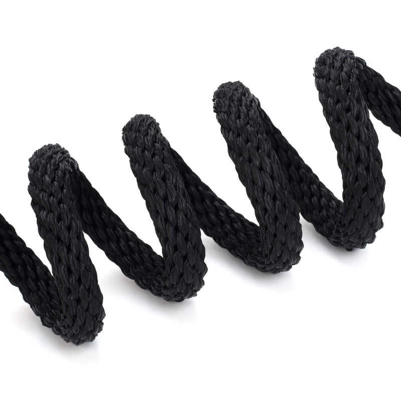 Mile High Life Slip Leads for Dogs | Heavy Duty Dog Training Leash | 5 Feet No Pull Slip Leashes w Leather Tip | Black Rope Lead for Dogs Outside - Image 5